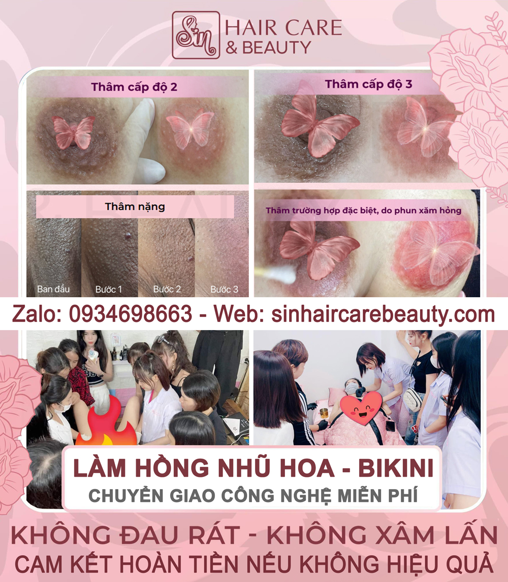 Làm hồng nhũ hoa - hồng bikini